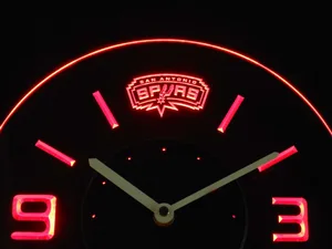 San Antonio Spurs Modern LED Neon Wall Clock