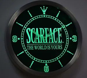 Scarface The World is Yours LED Neon Wall Clock
