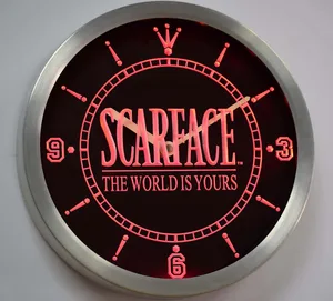 Scarface The World is Yours LED Neon Wall Clock