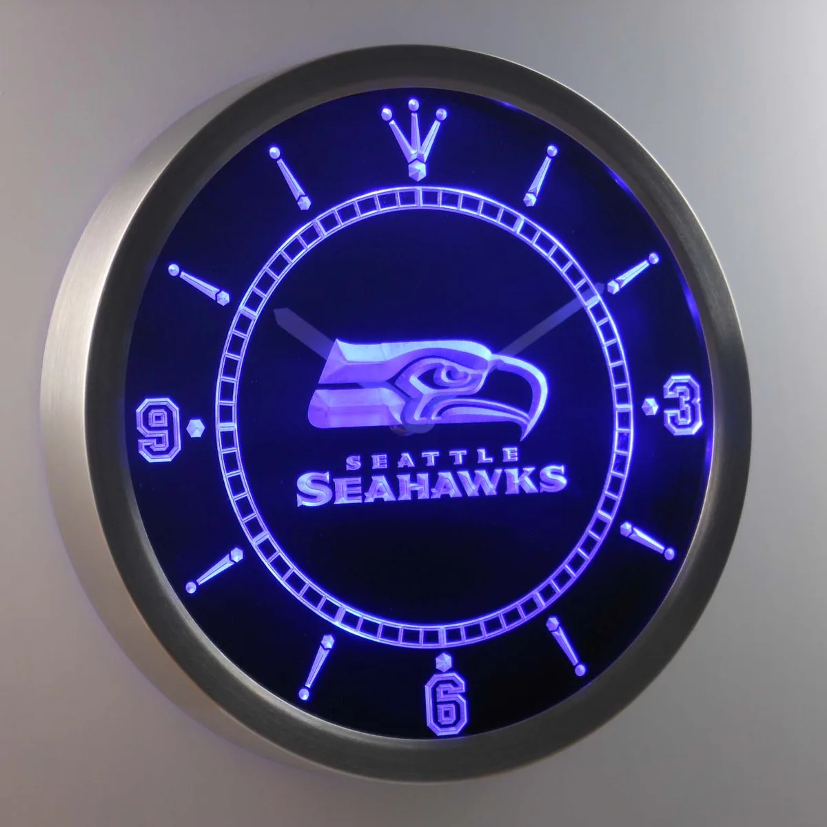 Seattle Seahawks LED Neon Wall Clock