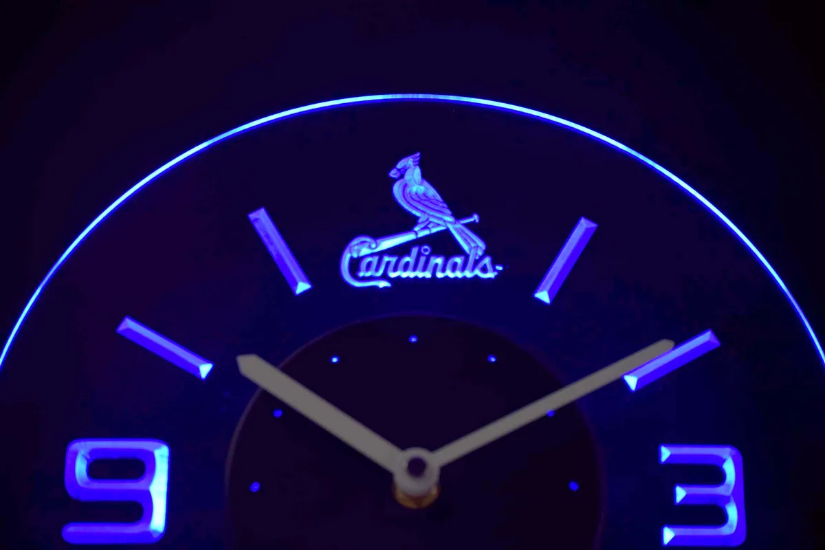 St Louis Cardinals Modern LED Neon Wall Clock