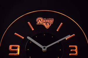 St Louis Rams Modern LED Neon Wall Clock - Legacy Edition