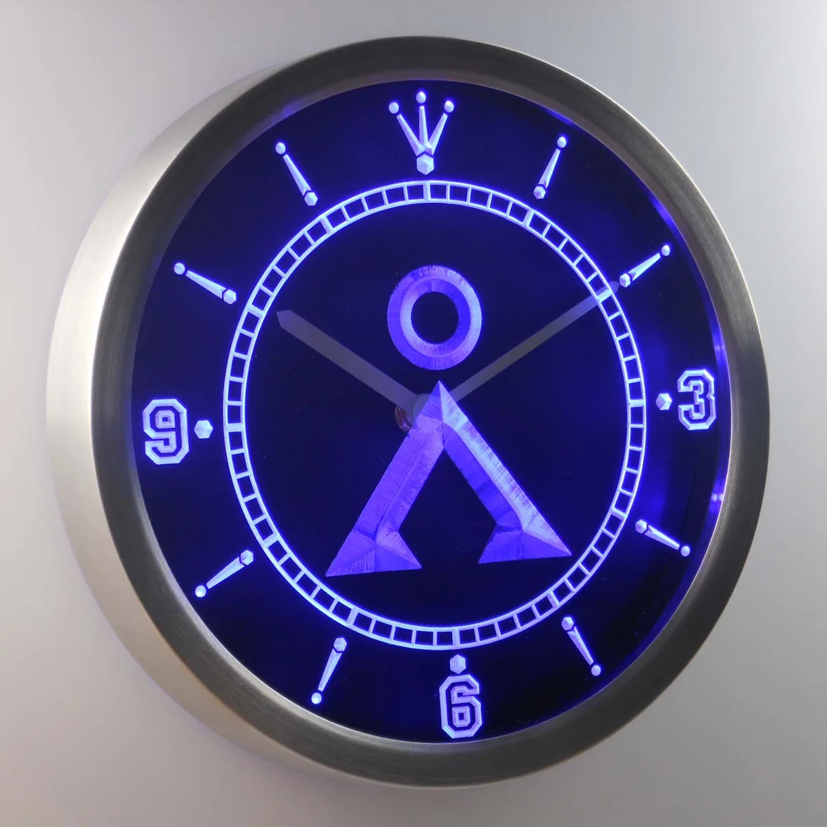Stargate Earth Glyph LED Neon Wall Clock
