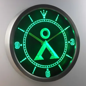 Stargate Earth Glyph LED Neon Wall Clock