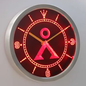 Stargate Earth Glyph LED Neon Wall Clock