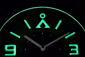 Stargate Earth Glyph Modern LED Neon Wall Clock