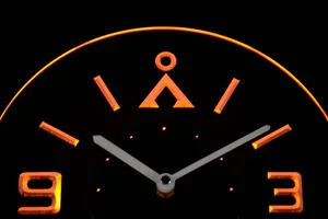 Stargate Earth Glyph Modern LED Neon Wall Clock