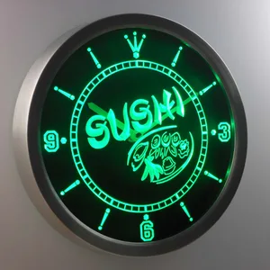 Sushi Plate LED Neon Wall Clock