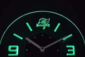 Tampa Bay Buccaneers Modern LED Neon Wall Clock