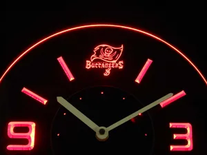 Tampa Bay Buccaneers Modern LED Neon Wall Clock