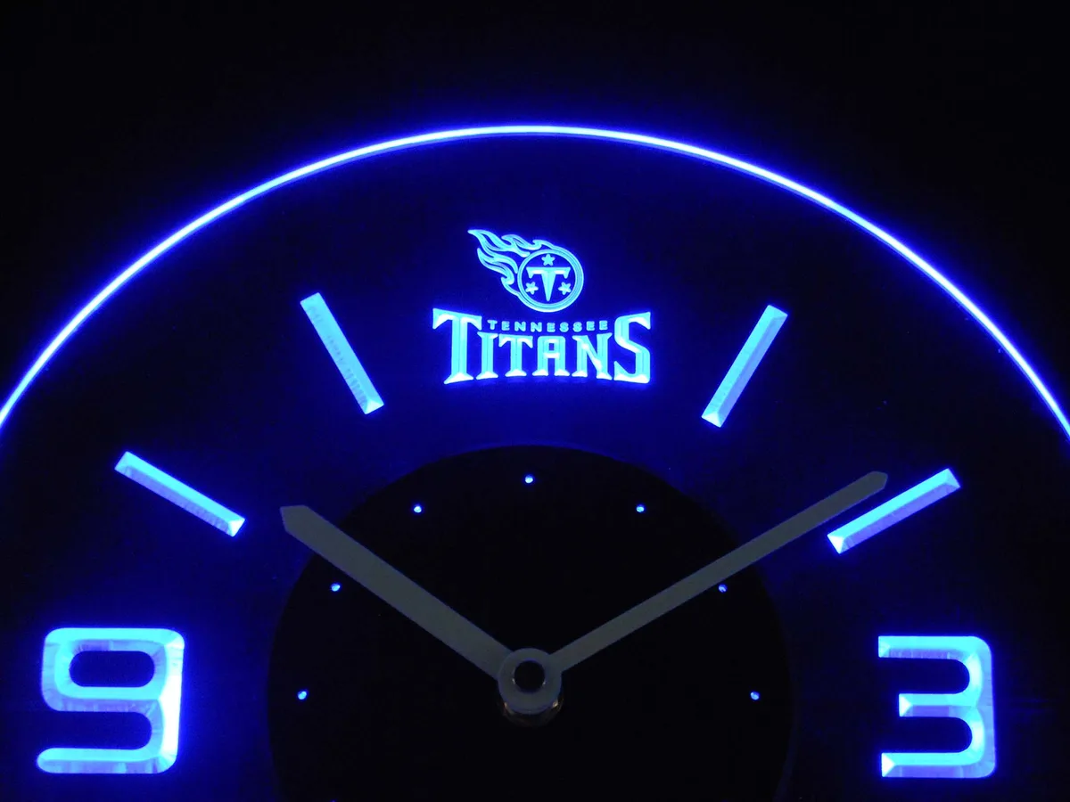 Tennessee Titans Modern LED Neon Wall Clock