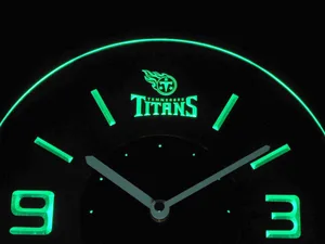 Tennessee Titans Modern LED Neon Wall Clock
