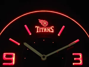 Tennessee Titans Modern LED Neon Wall Clock