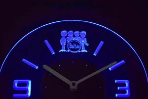 The Beatles Drum Modern LED Neon Wall Clock