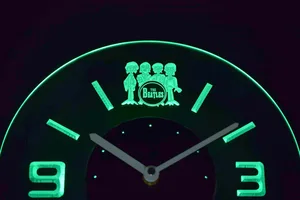 The Beatles Drum Modern LED Neon Wall Clock
