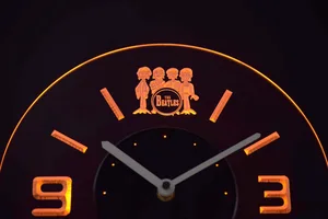 The Beatles Drum Modern LED Neon Wall Clock