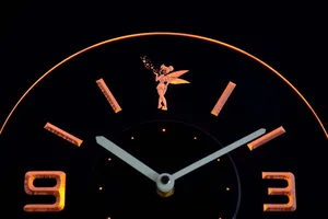 Tinkerbell Modern LED Neon Wall Clock