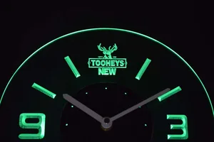 Tooheys New Modern LED Neon Wall Clock