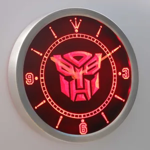 Transformers Autobots Icon LED Neon Wall Clock