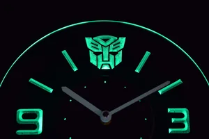 Transformers Autobots Icon Modern LED Neon Wall Clock