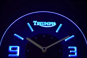 Triumph Old Logo Modern LED Neon Wall Clock