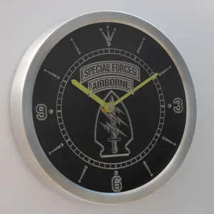 US Army Special Forces Air Borne LED Neon Wall Clock