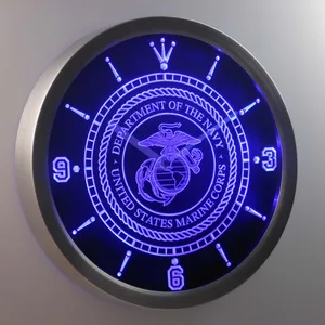 US Marine Corps LED Neon Wall Clock