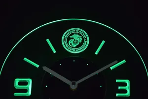 US Marine Corps Modern LED Neon Wall Clock