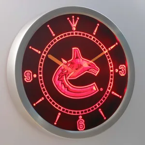 Vancouver Canucks LED Neon Wall Clock