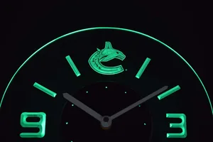Vancouver Canucks Modern LED Neon Wall Clock