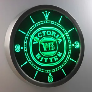 Victoria Bitter LED Neon Wall Clock