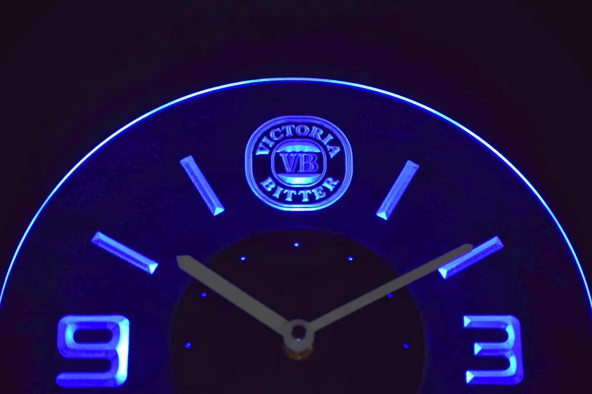 Victoria Bitter Modern LED Neon Wall Clock