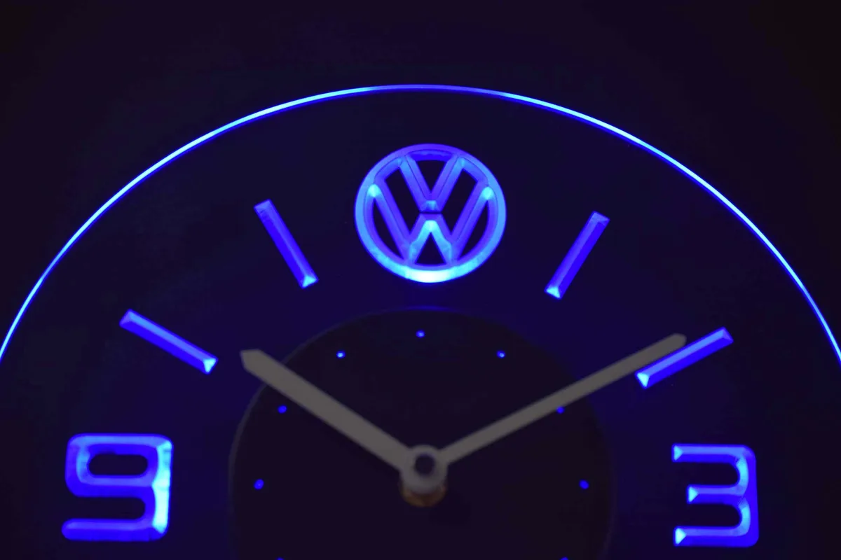 Volkswagen Modern LED Neon Wall Clock