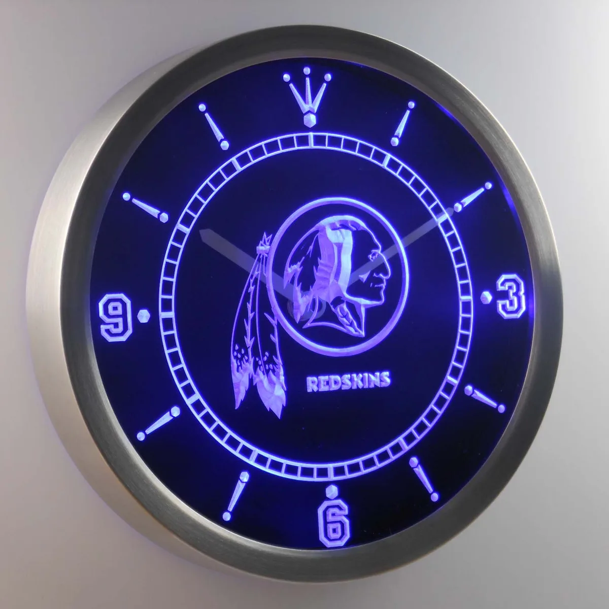 Washington Football Team LED Neon Wall Clock