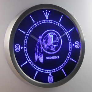 Washington Football Team LED Neon Wall Clock