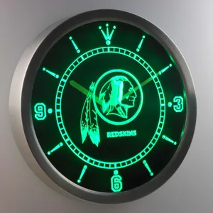 Washington Football Team LED Neon Wall Clock