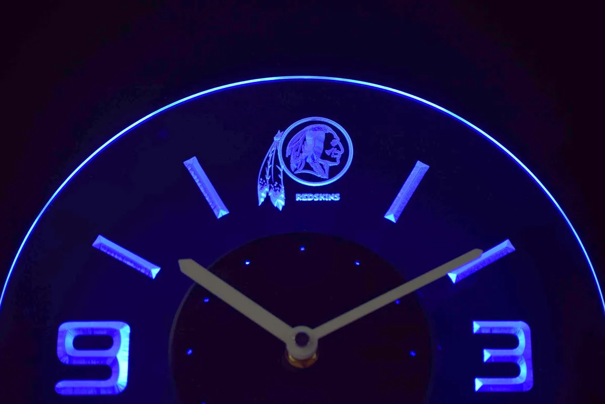 Washington Football Team Modern LED Neon Wall Clock
