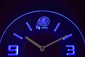 Washington Football Team Modern LED Neon Wall Clock