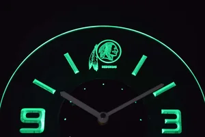 Washington Football Team Modern LED Neon Wall Clock