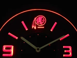 Washington Football Team Modern LED Neon Wall Clock