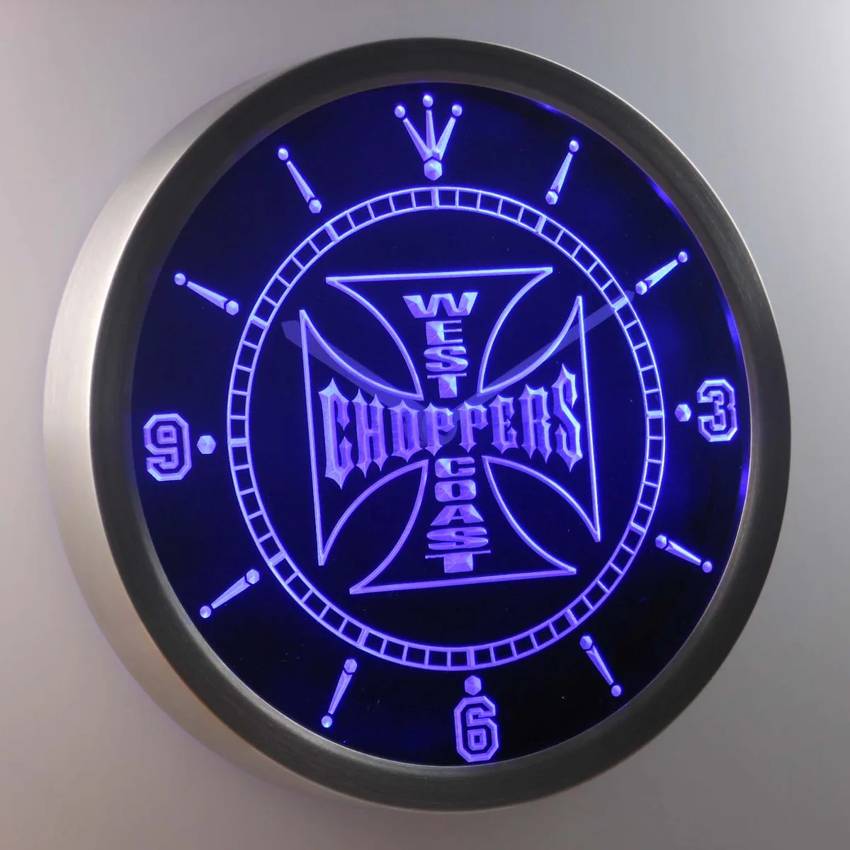 West Coast Choppers LED Neon Wall Clock