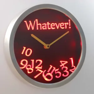 Whatever LED Neon Wall Clock