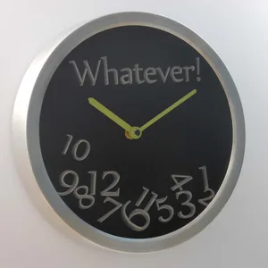 Whatever LED Neon Wall Clock