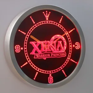 Xena Warrior Princess   LED Neon Wall Clock