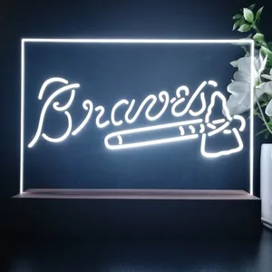 Atlanta Braves Logo 1 LED Desk Light