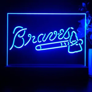 Atlanta Braves Logo 1 LED Desk Light