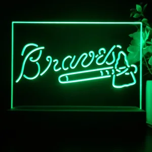 Atlanta Braves Logo 1 LED Desk Light