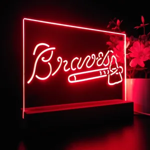 Atlanta Braves Logo 1 LED Desk Light