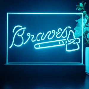 Atlanta Braves Logo 1 LED Desk Light