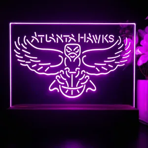 Atlanta Hawks Logo LED Desk Light - Legacy Edition